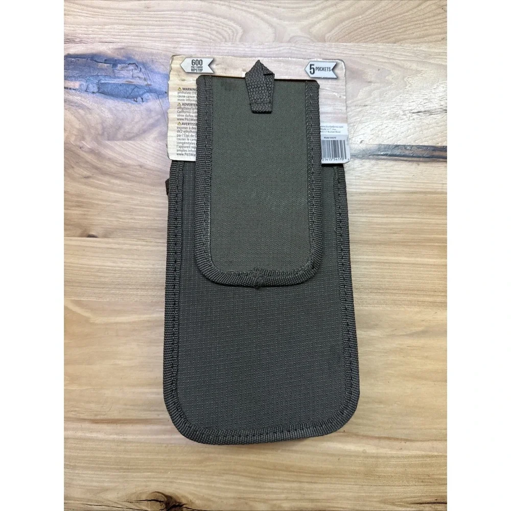Bucket Boss 54170 Utility Pouch With Flap Fit, Polyester, 5 Pockets